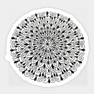 Black Dot Mini Mandala #4 Sticker